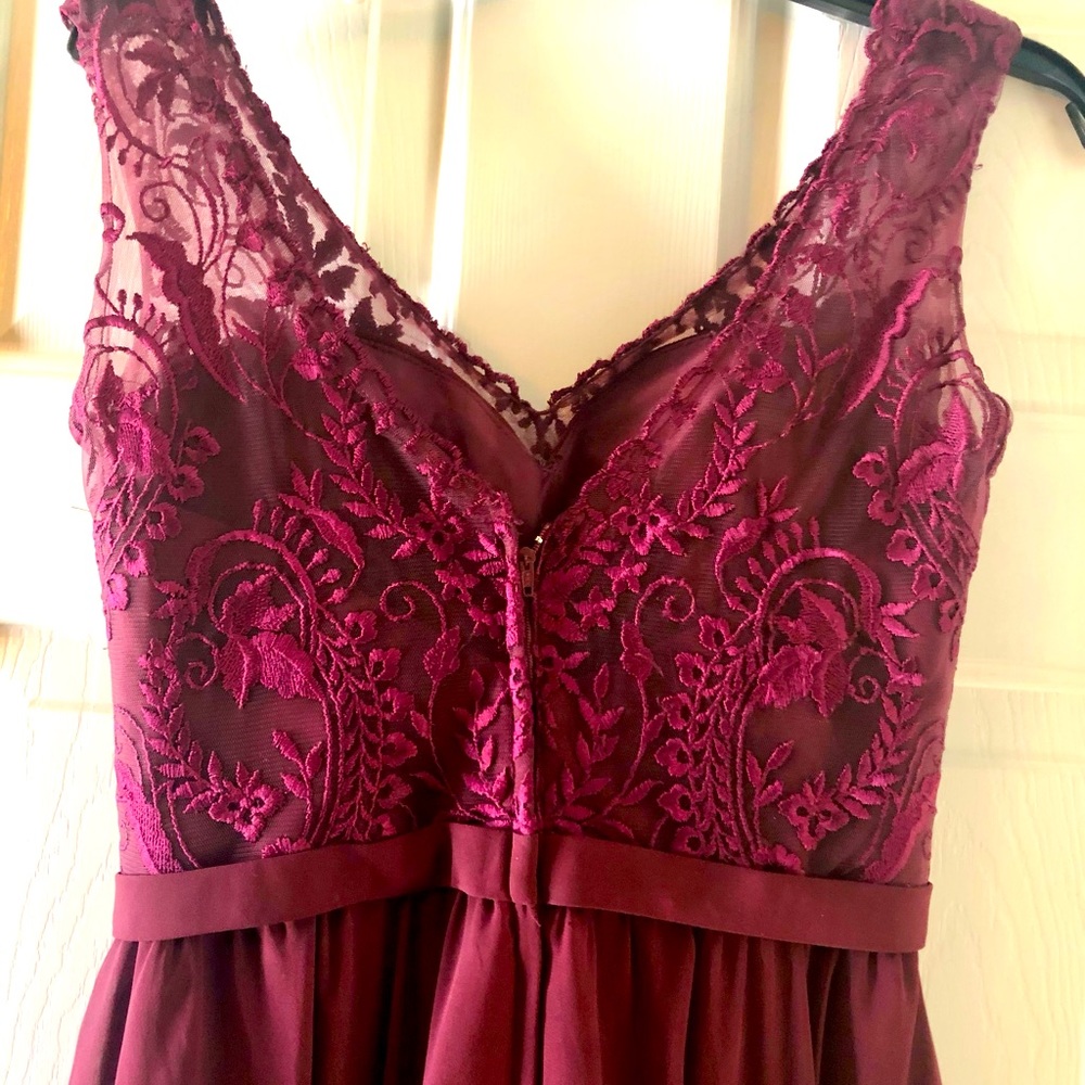 Bridesmaid dress with pockets size 6 Kennedy Blue in Bordeaux